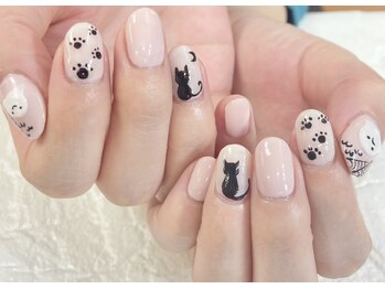 アリイネイルズ(ALII Nails)/ハロウィンキャットネイル