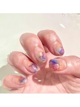 サロンドウウナ 大島店(Salon de uuna)/07)インク(水彩)ネイル