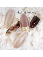 ノアブルーバードネイルズ(Noah' bluebird .nails)/スモーキーピンクな大人ネイル