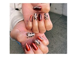 ヒョウ柄ネイル¥6500