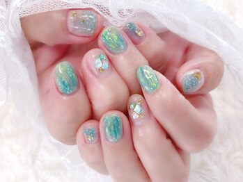 ラルネイル 大宮(Lull. nail)/#オーロラ#ミラー#シェル#夏#海