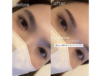 リノ セカンド(Lino second)/眉wax＋間引き/カット/メイク