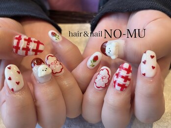 可愛いチェックネイル