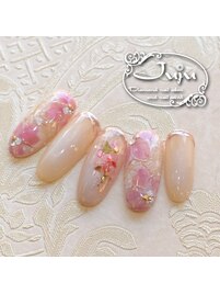 桜ネイル　オフィスネイル