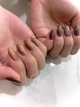 クリア(Clear)/ベージュ×ブラウンマグネット♪