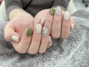 ディーネイル 四条烏丸(D-nail)/大槻/ツイードネイル