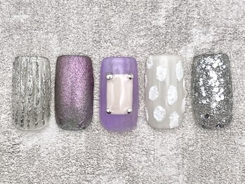 テンプテーション ネイル スタジオ(Temptation nail studio)/定額／カジュアルパープル