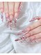 レッドネイル(Redネイル)の写真/華やかなデザインで周りと差がつく指先に♪