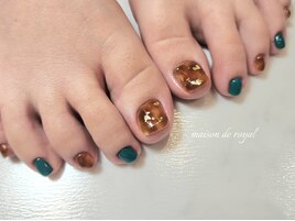 秋フットネイル