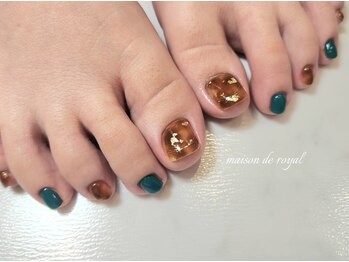 秋フットネイル