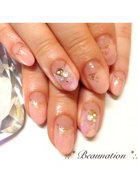 【パステルNail】マーブル☆