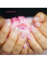 たゆ ネイル(たゆnail)/フラワー風タイダイネイル♪