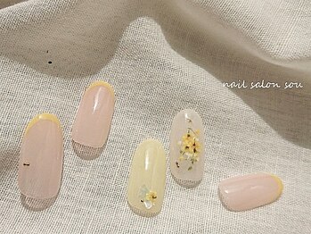 イエローフレンチnail