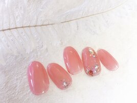 ピンク×シンプルきらきら