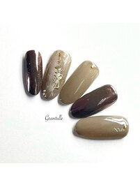 大人ニュアンスミラーネイル