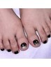 【フットネイル】秋デザイン♪親指シンプルアート付き◎¥6600