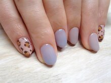 アミュリー ネイル アトリエ(Amury nail atelier)/レオパード★くすみパープル