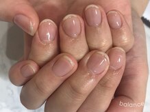 バランス 泉中央店(balance)/自爪風ネイル♪薄い爪の補強に◎