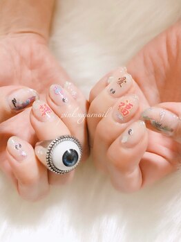 ピンクシュガーネイル(pink sugar nail)/誰よりも目立っちゃう迫力ネイル