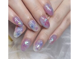 あじさい・梅雨ネイル・タイダイ