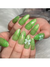 リフュージュ 隠れ家/キラキラリボンネイル