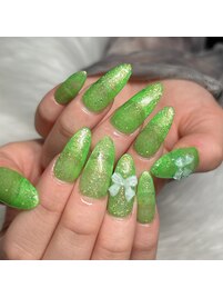 キラキラリボンネイル