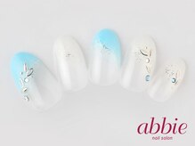 ネイルサロン アビー グランデュオ蒲田店(abbie)/リーフビジューフレンチ￥11550