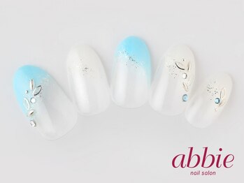 ネイルサロン アビー グランデュオ蒲田店(abbie)/リーフビジューフレンチ¥11550