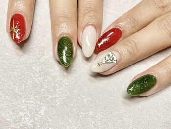 ニコミー(nicomii)/クリスマスネイル/¥6000