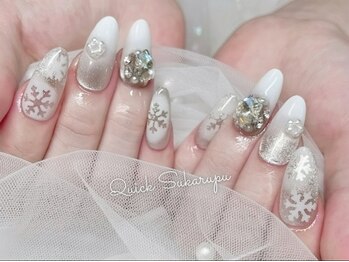 Quick Sukarupu 池袋東口【チップ長さだし専門店】/冬ネイル