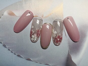 アウラ ネイルサロンアンドスクール(aula)/桜ネイル