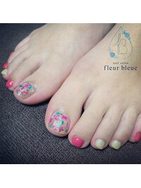 夏のフットネイル 持ち込み