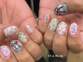 5)8000円 リボンネイル 0306d