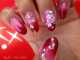 カラーグラデ☆３Dお花アート