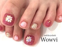 【親指アートフットネイル】