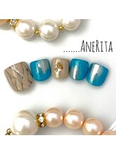 ネイルサロン アンリタ(nail salon AneRita)/ターコイズ☆大理石ネイル