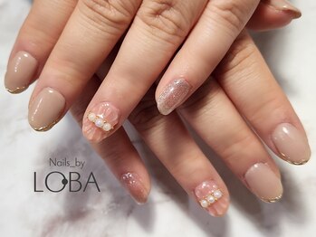 ローバ(LOBA)/結婚式およばれネイル♪