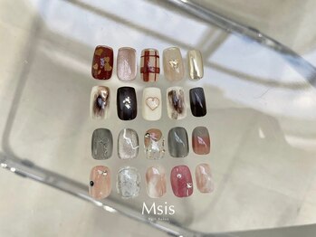 バレンタインネイル