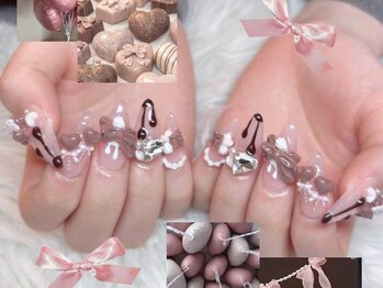 バレンタイン チョコネイル