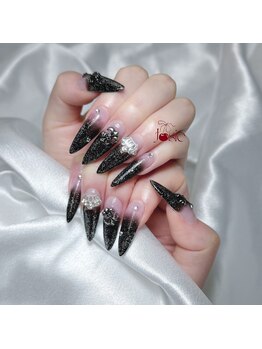 ジョシーネイルスタジオ(Josie Nail Studio)/ブラック～ピンク