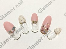グラマーネイル(Glamor nail)/☆定額¥8800 ガーリー×フレンチ