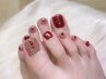 【フットバス付】FOOTハートホロフラッシュネイル¥10000【ケア・オフ代込◎】