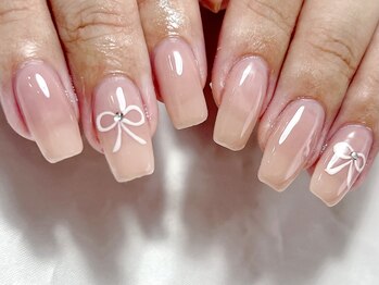 手描き＊ホワイトりぼん