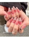 馴染みカラー×ブラックフレンチ