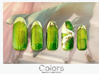 カラーズ荻窪 ネイルラウンジ(Colors Ogikubo Nail Lounge)/カーキマグネット×ミラーアート