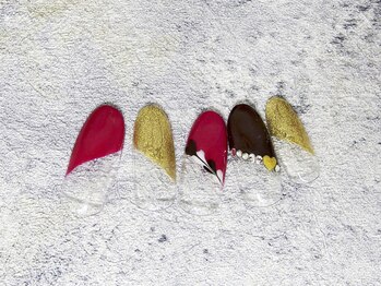 ネイルライフ(NailLife)/斜めフレンチネイル