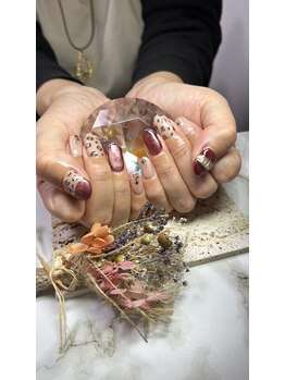 ブルーローズ(Blue rose)/ヒョウ柄ネイル