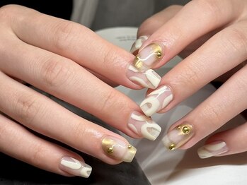 アース ネイルアンドアイラッシュ 甲府昭和店(HAIR & MAKE EARTH Nail&Eyelash)/個性派ニュアンス　9500円