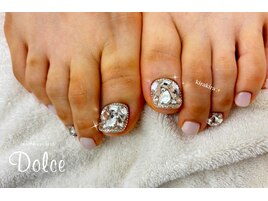 フットキラキラ埋めつくしネイル