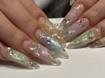 海外ネイル/長さだし/クリア